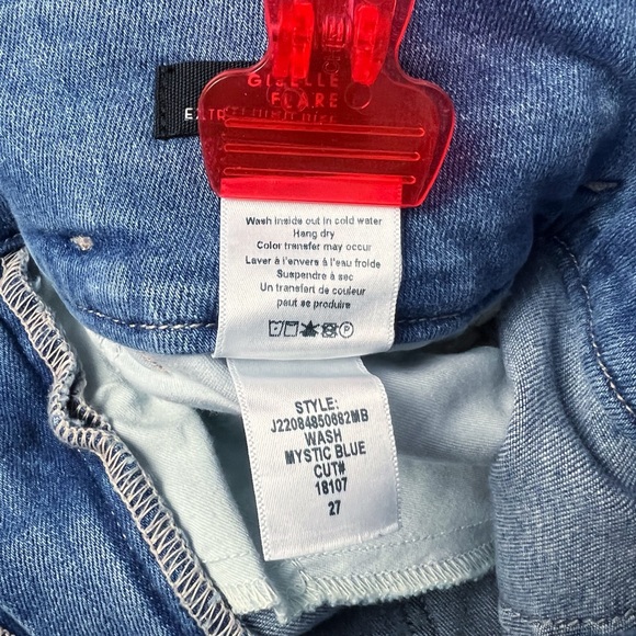 Veronica Beard Giselle Flare Extra! High Rise Jeans Mystic Blue Belted Size 27 - Picture 9 of 9